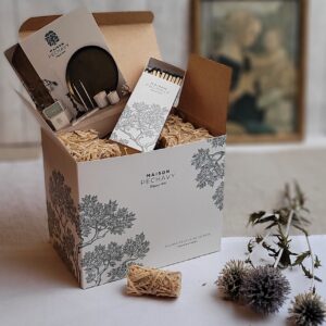 Coffret cadeau de laine d'allumage - Lichen (laine de bois, 60 pcs.)