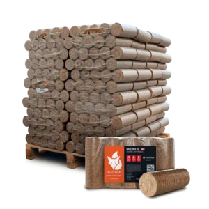 Briquettes de bois Nestro XL Red - rondes sans trou (palette 960 kg)