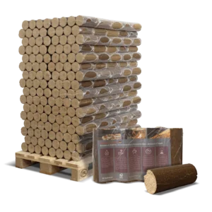 Briquettes de bois de hêtre Pollmeier Nestro - rondes sans trou (palette 960 kg)