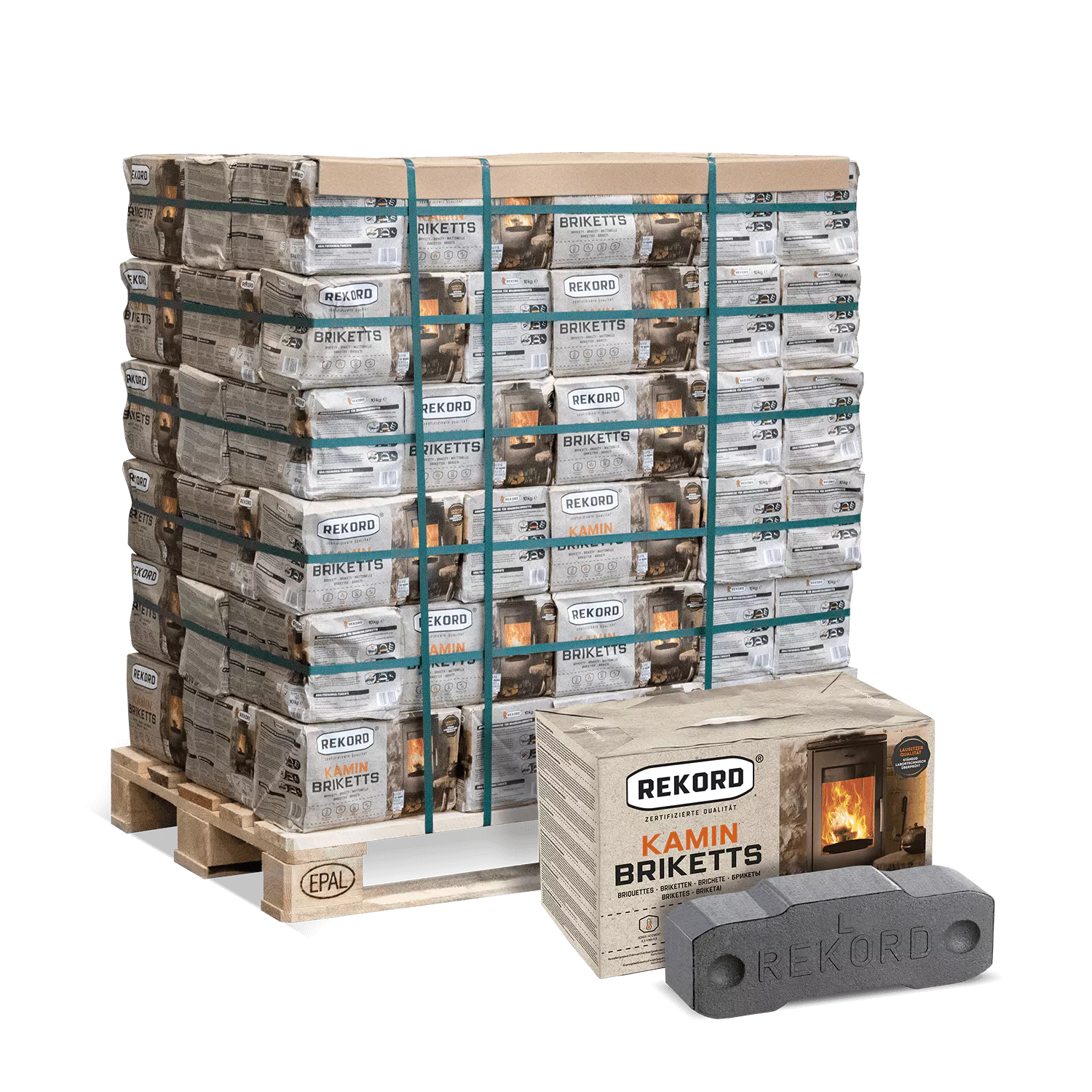 Briquettes de lignite 90 x 10 kg - REKORD