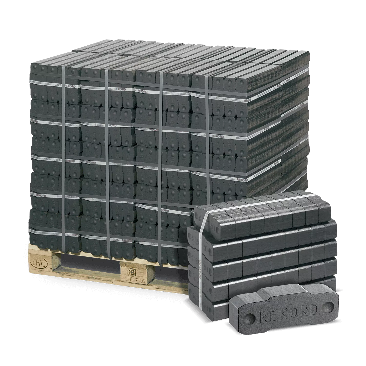 Briquettes de lignite 25-60 mm - 40 x 25 kg - REKORD