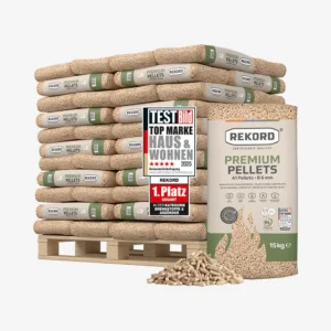 REKORD Premium pellets de bois 6mm ENplusA1, 66 x 15kg palette