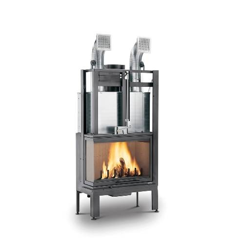 Insert bois Palazzetti Ecomonoblocco MX 78 Cheminée d'anglee