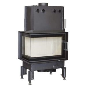 Insert de cheminée d'angle Austroflamm 63x40x42K 2.0 - vitre d'angle gauche