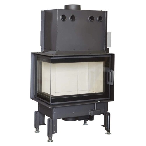 Insert de cheminée d'angle Austroflamm 63x40x42K 2.0 - vitre d'angle gauche